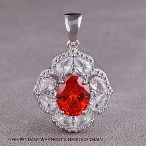 Ruby diamanten halsketting diamanten hanger met ketting topklasse kettingen hanger voor mannen coole sieraden ontwerper sieraden voor vrouwen kostbare juwelen
