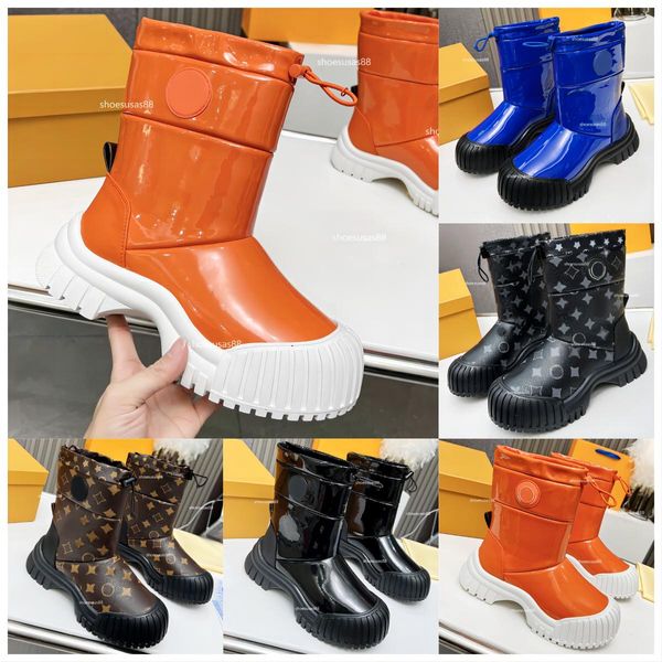 Ruby Flat Half Boot Designer Femmes Désert Automne Hiver Styles BootChunky Léger Luxe Noir Semelle Extérieure En Caoutchouc Semelle Épaisse Casual Rainboots