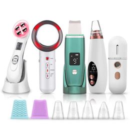 RUBYONLY EMS Radio Frecuencia RF Removedor de espinillas Ultrasónico Depurador de piel Infrarrojo Cuerpo Adelgazante Masajeador Limpieza Belleza facial 210806