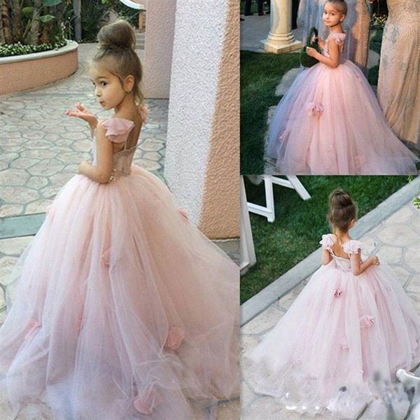 Ruché Volants Tulle Court Noir Robes De Fille De Fleur pour le mariage Nouveaux Mariages Gothiques Fille Pageant Robes De Soirée Jewel Cou Trou De Serrure B228T