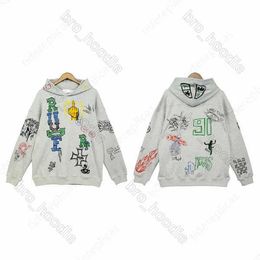 Rude Sweats à capuche Designer Rhude Sweat à capuche Old Wash Broderie Lâche Cordon Stretch Athleisure Épais Vintage High Street Couple Pulls à capuche 2BVO