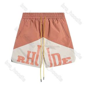 Rude Short Designer Rhude Shorts Mens Short Beach Mesh Street Pantalon de survêtement Basketball Hommes Limited Swim Longueur au genou Hip Hop High Sports Training Taille élastique PGOQ