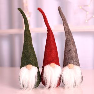 Rudolph White Beard Dolls Small Party Window Desktop Decoraties Geschenken Plush Toy Creative Xmas Elf Santa Ornamenten Leveringen Green Red 4 8qy Q2