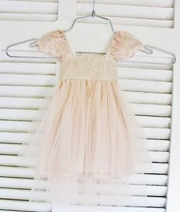 RUE DEL SOL blozen bloemenmeisje jurk Franse kant en zijden tule jurk voor baby meisje blozen prinses jurk blozen tutu283V