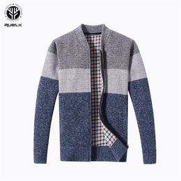 Ruelk Brand-CLOTHING Spring Cardigan Male Mode Kwaliteit Katoen Sweater Men Casual Navy Redwine Mens Sweatersmx190926