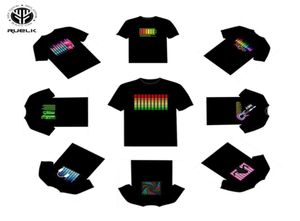 Ruelk-Camiseta Led para hombre, camiseta de fiesta Rock Disco Dj con sonido activado, ecualizador intermitente con luz arriba y abajo, Men039s, 4951009