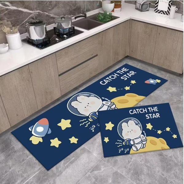 Tapis de cuisine Mat à sol Absorbant et non nettoyage des tapis ménagers résistants aux matériaux de fibre de polyester résistants à l'eau de terre résistante à l'usure 20230820A01