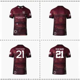 Rugby 2021 Queensland Maroons État d'origine Capitaines de course Run Jersey Qld Maroons 2021 TRAPALIT INDIGNOR