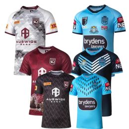 Rugby 2022 Australie Queensland Qld État d'origine NSW Blues Home Traine indigne Traine Rugby Kirt Kids Suits Rugby Jersey