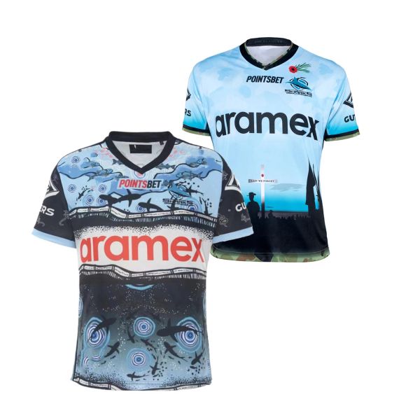Rugby 2022 Cronullasutherland Sharks Mens Indigenous / Anzac Rugby Jersey