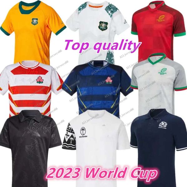 Rugby 2023 Jerseys 23 24 Australie Irlande Ecosse Japon Équipe nationale Fidji Tonga Portugal Sud États-Unis Nouvelle-Afrique Chemises Zélande