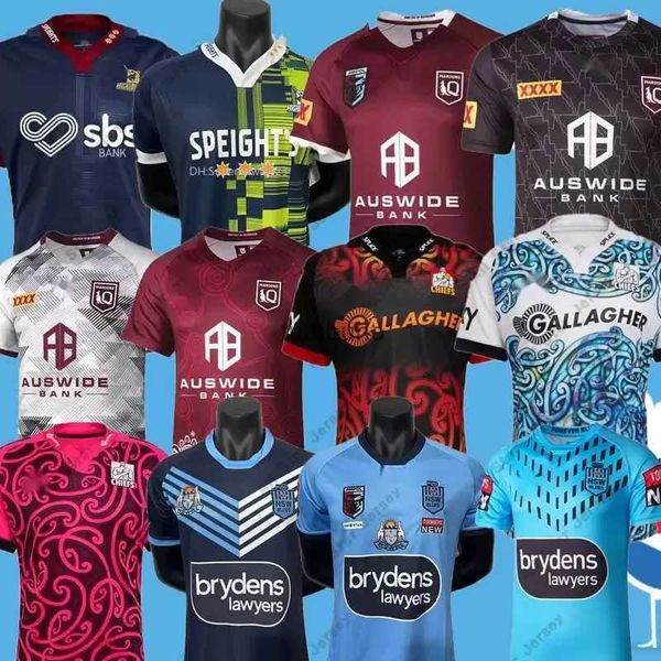 Jerseys de rugby 2022 2023 Nuevos huracanes Highlanders Blues Crusaders Jerseys de rugby Jefe Zelanda Moana Jersey Top Top Wast Camiseta en casa Australia Custom Men Custom