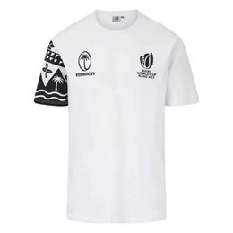 Rugby Jerseys 2023 Fiji Football anglais Jersey Fiji White T-shirt S-3XL