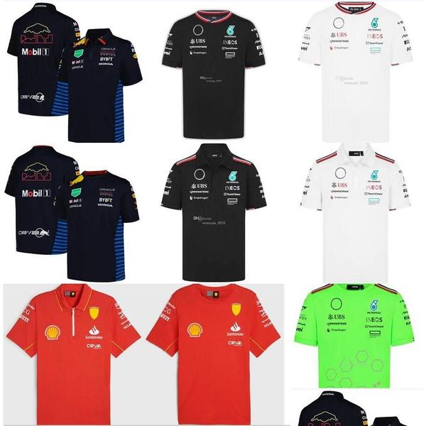 Jerseys de rugby 2024 2025 Forma 1 F1 Racing Sets Er Amg Petronas Fernando Alonso Set Up T-shirt Casual Respirant Summer Car Logo Moto Otzqk