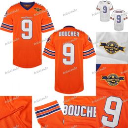 Rugby jerseys Bobby Boucher #9 The Waterboy Football Jersey 50th Anniversary Stitched Movie Football Jerseys for Men S-XXXL Orange White