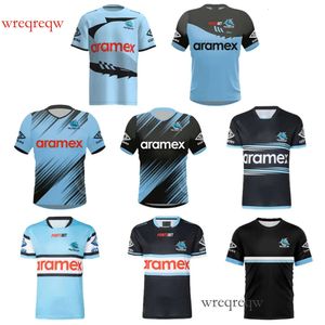 Rugby Jerseys NRL Olive Jersey 2024 2023 Sharks Home and Away Training Kit à manches courtes Sports Top Sports
