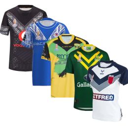 Rugby New 2023 Australië Fiji Samoa Rugby Jersey Jamaica RLWC T -shirt 2022 Rugby shirt aangepaste naam en nummer