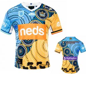 Rugby Rugby Jersey 2021 2022 Australie Gold Coast Titans Mens Homme de maillot de rugby indigène