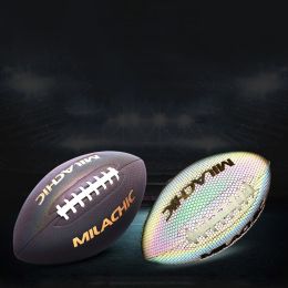 Rugby Taille 9 6 3 American Football Rugby Ball Footbll Competition Training Practice Rugby Ball Team Sports Reflective Rugby Football