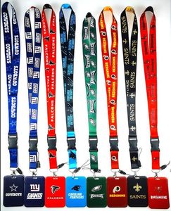 Rugbyteam Nekkoord Sleutelhanger Kledingontwerper Man Lanyard Creditcardhouders Keycord Sleutelhouder DIY Hangend touw Telefoonaccessoires