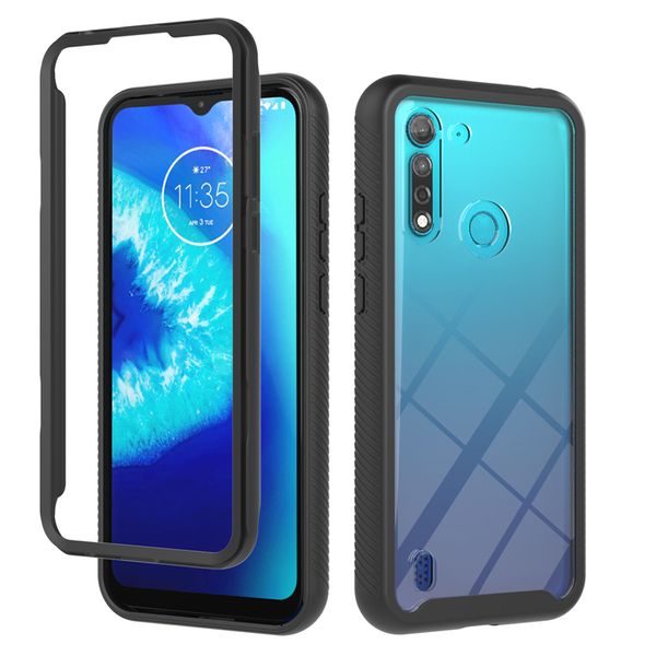 Funda armadura resistente para Motorola Moto G9 Play G8 power lite, fundas de teléfono híbridas para Moto One Fusion G Fast E6s E7