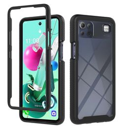 Funda de teléfono con armadura robusta para LG K92 K51 Q51 K40s, funda híbrida para LG G8x ThinQ Velvet Harmony4 Stylo 6