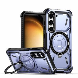 Coque de téléphone magnétique robuste avec anneau d'armure pour iPhone 14 13 Pro Max Samsung Galaxy S23, anti-chute, antichoc, protection complète du corps, compatible avec chargement Magsafe