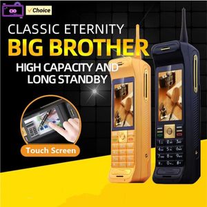 Téléphone portable rétro classique robuste, écran tactile de 2,6 pouces, grande batterie 6800 mAh, batterie Powe, vibration, lampe de poche, radio FM, ancien téléphone portable Dual Sim