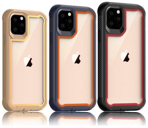 Rugged Phone Cases Acrylic PC TPU Bumper Slanke verdediger voor iPhone 13 12 11 PRO XS MAX XR 6S 7G 8 Plus Samsung A12 A32 A52 A72 5G S21 Opmerking 20 Ultra Case