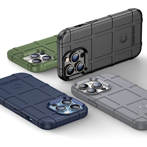 Fundas de teléfono de TPU con armadura de escudo resistente, carcasa resistente para iPhone 15, 14, 13, 12, 11 Pro, XR, XS, Max, 6, 7, 8 Plus, Samsung S23Ultrra