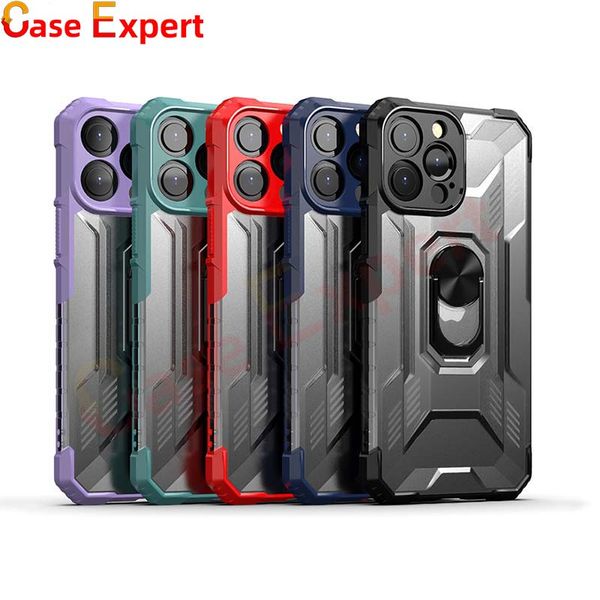 Coque de protection robuste avec anneau métallique, étui avec béquille pour iPhone 13 12 Pro Max Plus Samsung S21 A12 A22 A32 A42 A52 A72 Google Pixel 6