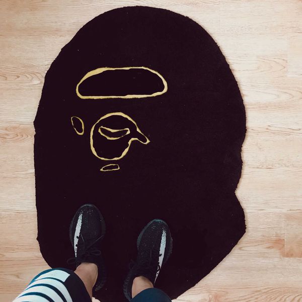 Alfombras Artoyer Extra gruesas personalizadas BP Alfombra Trendy Ape Man Floor Mat Pure Handmade Dormitorio Sala de estar Monkey Tide Brand Package