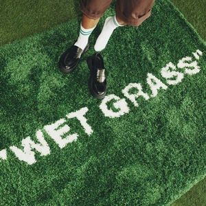 Tapijten Designer Tapijt Woondecoratie Nat Gras NatgrasOFF-WHITE Ow Fluweel Woonkamer Slaapkamer Groen Tapijt kamerdecorontwerper