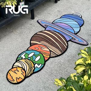 Rugwake neuf planètes principales Système solaire de tapis Rug tapis à la main