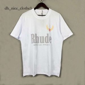 RUHDE T-shirt Art Shirt Trunks T-shirt Rhude Shirt Men Designer Tshirts For Mens 24SS RHUDE Shorts pour hommes de haute qualité