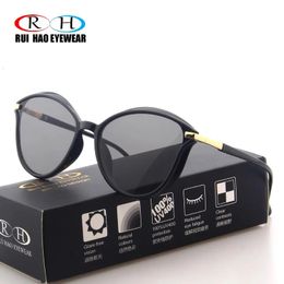 Rui Hao Eyewear Fashion Sunglasses Femme Brand Sun Glasses Cat Design Eye Design Outdoor Pink 240423