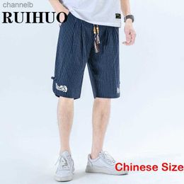 Ruihuo gestreepte casual shorts voor heren basketbal mannen kleding sport short s herenkleding man Korean 5xl 2023 Summerl230519