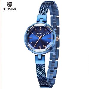 RUIMAS dames039S Simple Analog Blue Watches Luxe topmerk Quartz Watch Ladies Woman Water Resistant Polshiper Relogio Girl 9448437