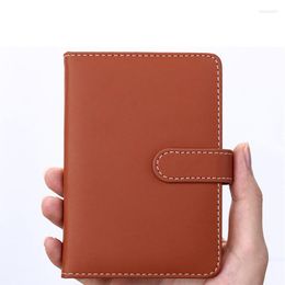 Ruize A6 Pocket Notebook Cover en cuir Small Note Book Hardcover Creative Mini Journal Notepad Papier épais avec une doublure 240 pages