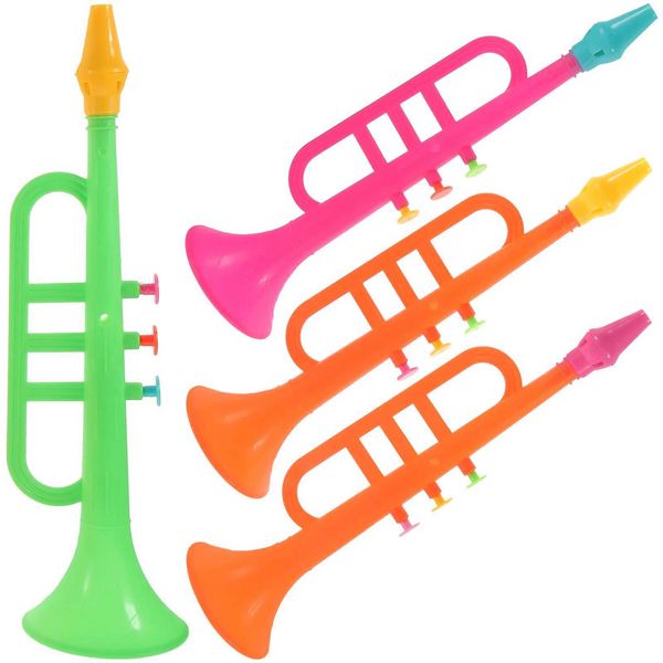 Rumpet Instrumentos musicales Simulación Trompeta Regalos de juguete de plástico Fun Mini S516