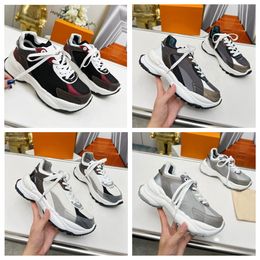 Run 55 Snakers Designer Casual Shoes Rubber Outsole Casual schoenen Woman Shoes Platform Trainers Real Leather Classic Plaid Trainers Schoenen Maat 35-40