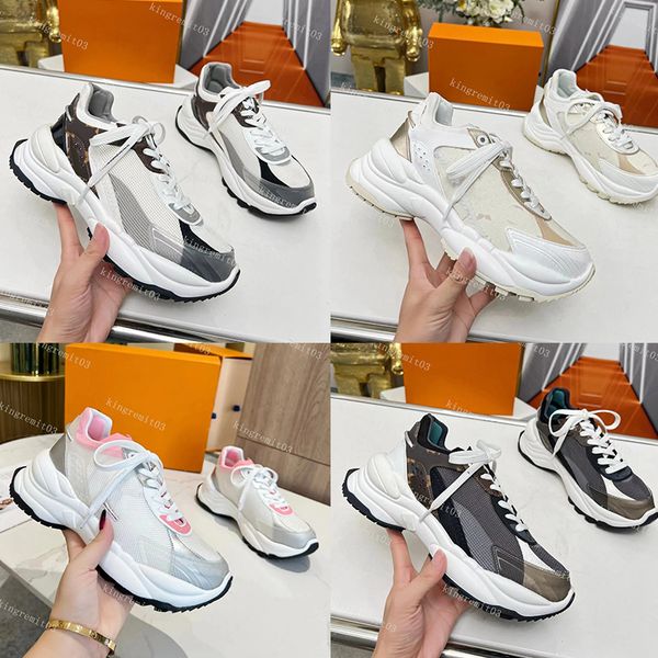 Run 55 Sneaker Designer Hommes Femmes Chaussures Casual Run Away Baskets Plateforme Mode Classique En Caoutchouc En Cuir Extérieur Baskets Basses Taille 35-45