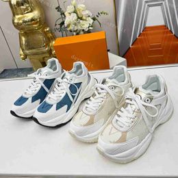 Run 55 Sneaker Designer Schoenen Afdrukken Heren Dames Casual Schoenen Run Away Sneakers Platform Mode Klassiek Rubberleer Lage sneakers met doos