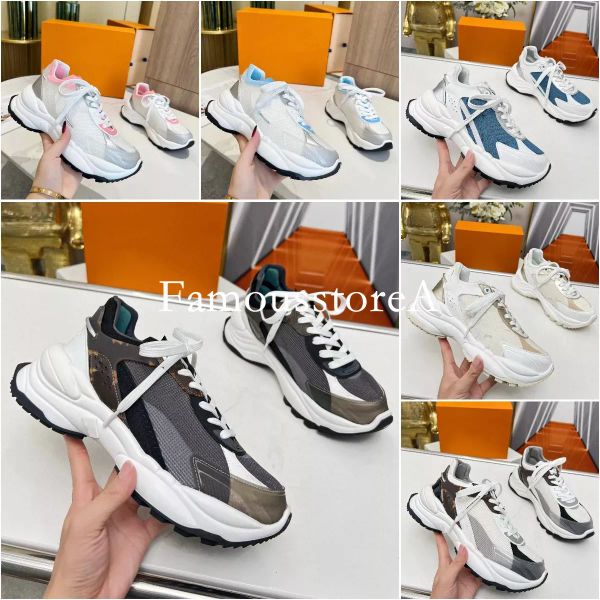 Run 55 Sneaker Designer Trainer Shoes Hombres Mujeres Run Away Sneaker Moda Clásico Cuero de goma de alta calidad Al aire libre Zapatillas bajas Tamaño 35-45