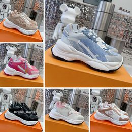 Run 55 Sneakers Femme Trainers Designer Plateforme Chaussures décontractées Fashion High Quality Classic Rubber Sneaker Cuir Outdoors Trainers Low-Top 35-41