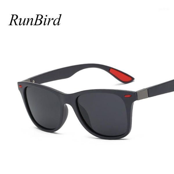 RunBird marque DESIGN classique lunettes De soleil polarisées hommes femmes conduite cadre carré lunettes De soleil mâle lunettes UV400 Gafas De Sol 53291