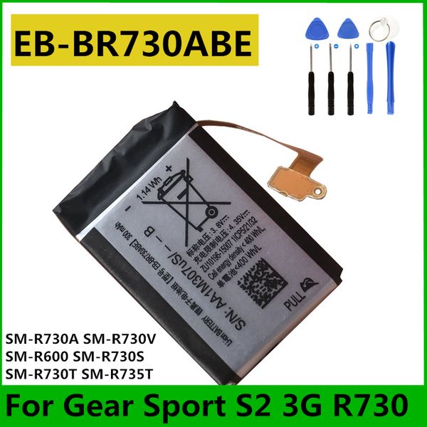 Runboss EB-BR720ABE EB-BR730ABE EB-BR800ABU Batterie pour Samsung Galaxy Watch Gear S4 Sport S2 3G S3 Classic Frontier R760