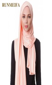 Runmeifa 2019 Femmes Multi-fonction Solid Hijab Jersey SHAWL FEMME FEMME SOFT WRAY Lady Sweet Color Head Scarf Drop C1901750010