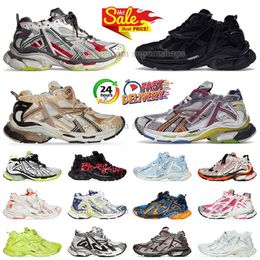 coureur 7 7.0 chaussures de créateur femme taille homme 12 paris track coureurs 77.0 baskets plate-forme triple s tout noir et blanc violet rétro marron beige jogging marche scarpe