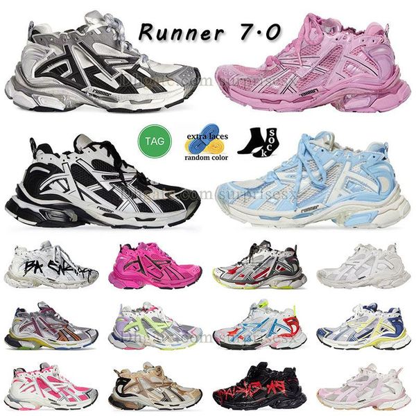 corredor 7 7.0 7.5 zapatos de diseñador para mujer para hombre 7.5 corredores de pista paris 77.0 zapatillas de deporte de plataforma triple s todo blanco y negro púrpura retro marrón beige jogging zapatillas de deporte para caminar